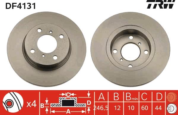 TRW DF4131 - Jarrulevy inparts.fi