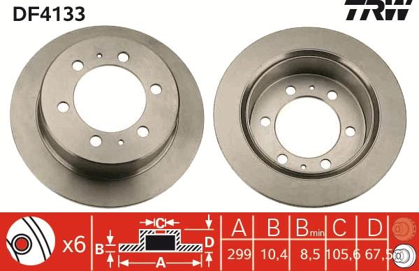 TRW DF4133 - Jarrulevy inparts.fi