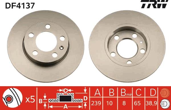 TRW DF4137 - Jarrulevy inparts.fi