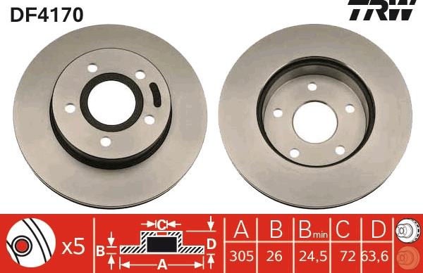 TRW DF4170 - Jarrulevy inparts.fi