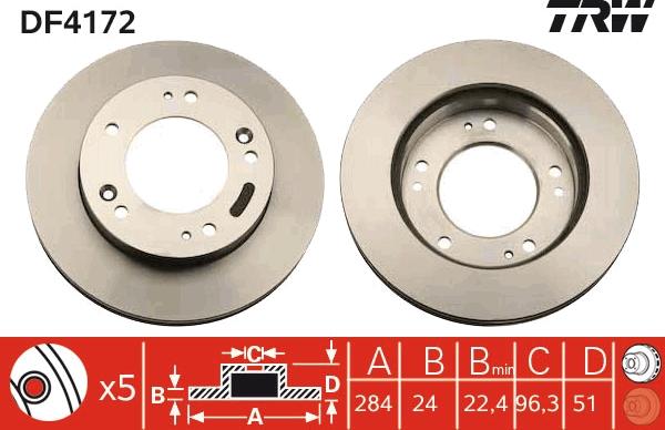 TRW DF4172 - Jarrulevy inparts.fi