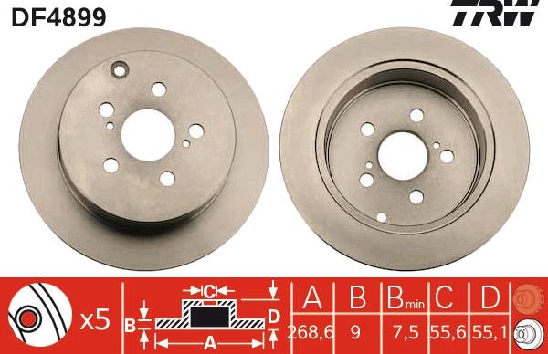 TRW DF4899 - Jarrulevy inparts.fi