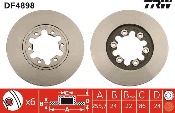 TRW DF4898 - Jarrulevy inparts.fi