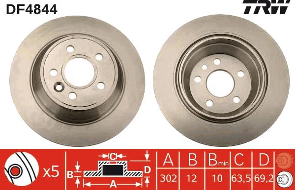 TRW DF4844 - Jarrulevy inparts.fi