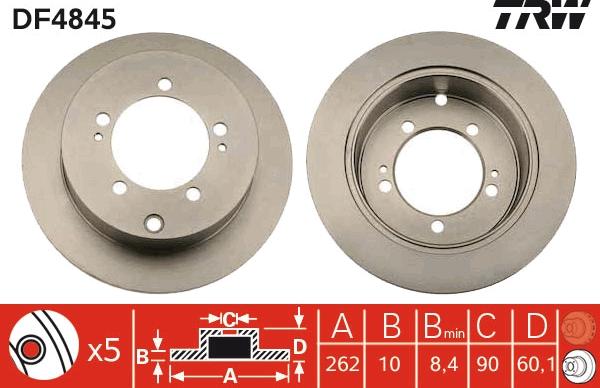 TRW DF4845 - Jarrulevy inparts.fi