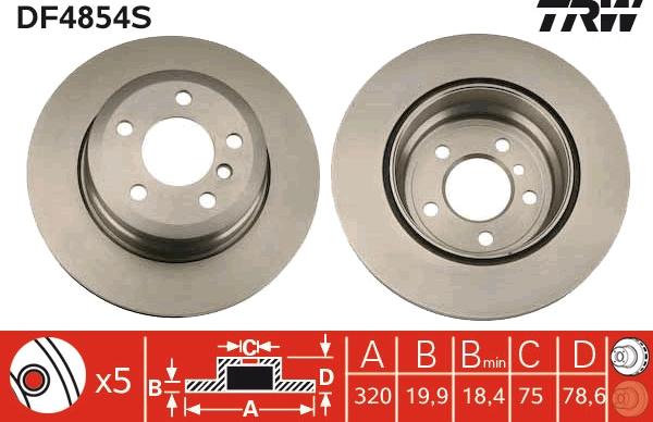 TRW DF4854S - Jarrulevy inparts.fi