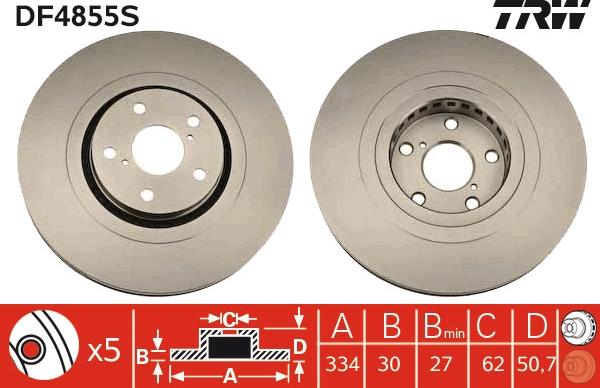 TRW DF4855S - Jarrulevy inparts.fi