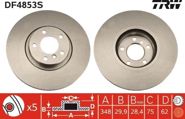 TRW DF4853S - Jarrulevy inparts.fi