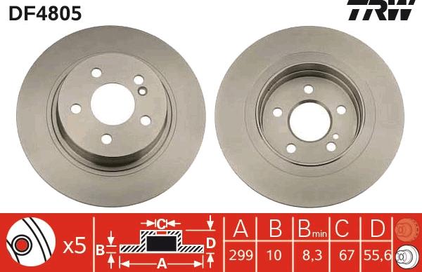 TRW DF4805 - Jarrulevy inparts.fi