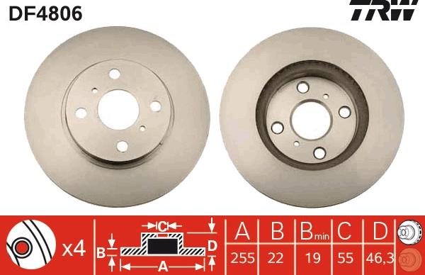 TRW DF4806 - Jarrulevy inparts.fi