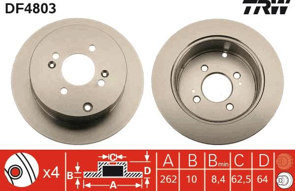 TRW DF4803 - Jarrulevy inparts.fi