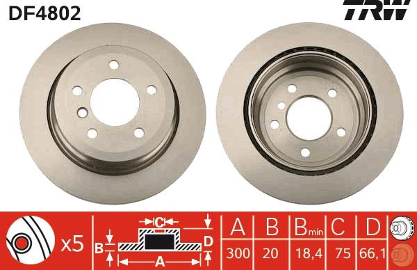 TRW DF4802 - Jarrulevy inparts.fi