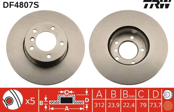 TRW DF4807S - Jarrulevy inparts.fi