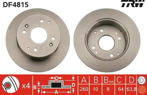 TRW DF4815 - Jarrulevy inparts.fi