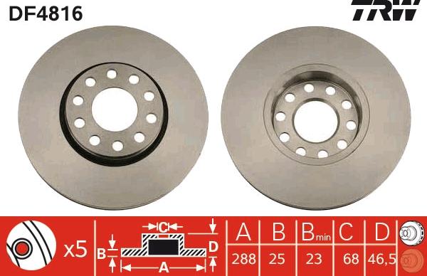 TRW DF4816 - Jarrulevy inparts.fi