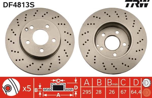 TRW DF4813S - Jarrulevy inparts.fi