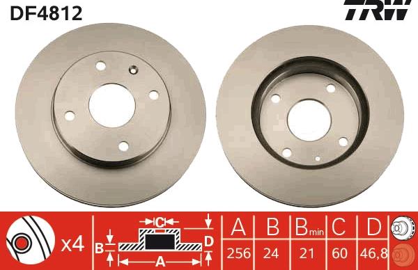 TRW DF4812 - Jarrulevy inparts.fi