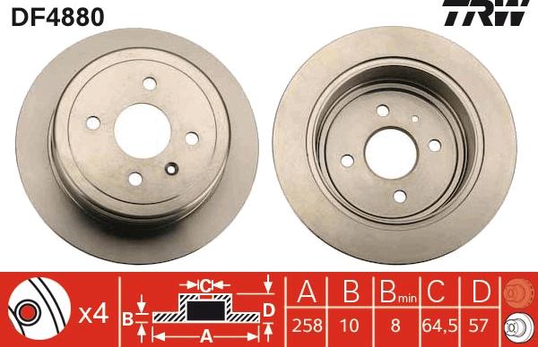 TRW DF4880 - Jarrulevy inparts.fi