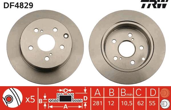 TRW DF4829 - Jarrulevy inparts.fi