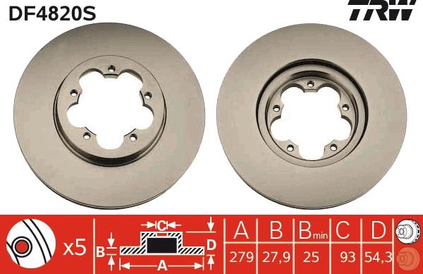 TRW DF4820S - Jarrulevy inparts.fi