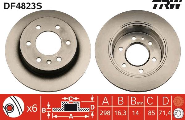 TRW DF4823S - Jarrulevy inparts.fi