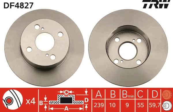 TRW DF4827 - Jarrulevy inparts.fi