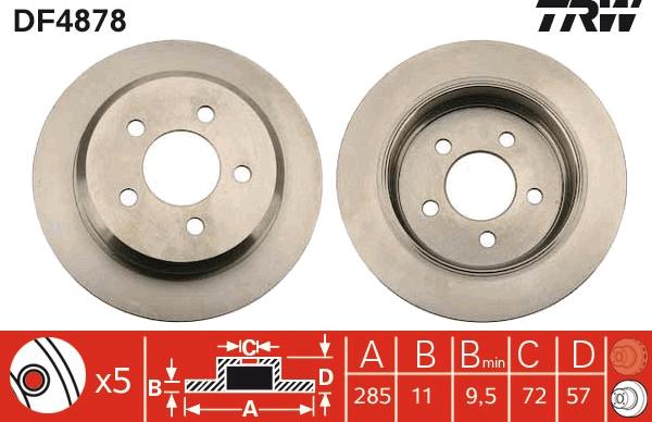 TRW DF4878 - Jarrulevy inparts.fi