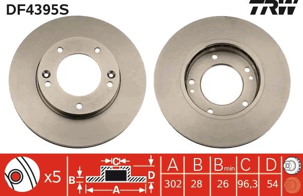 TRW DF4395S - Jarrulevy inparts.fi