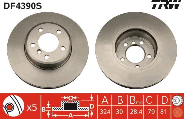 TRW DF4390S - Jarrulevy inparts.fi