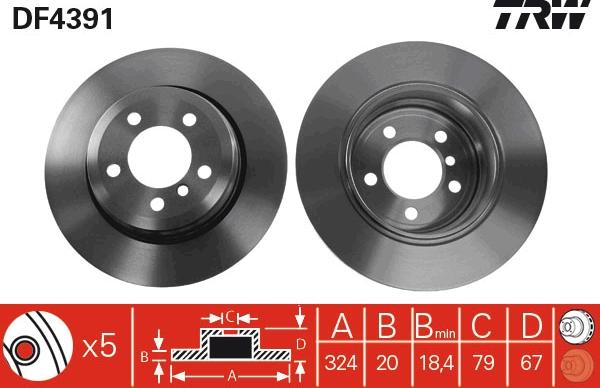 TRW DF4391 - Jarrulevy inparts.fi