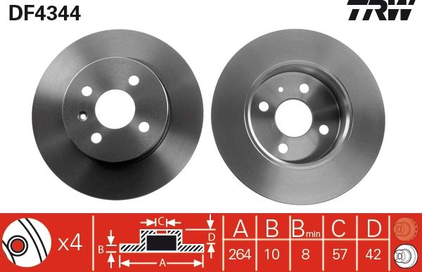 TRW DF4344 - Jarrulevy inparts.fi