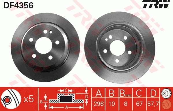 TRW DF4356 - Jarrulevy inparts.fi