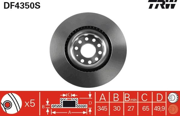 TRW DF4350S - Jarrulevy inparts.fi