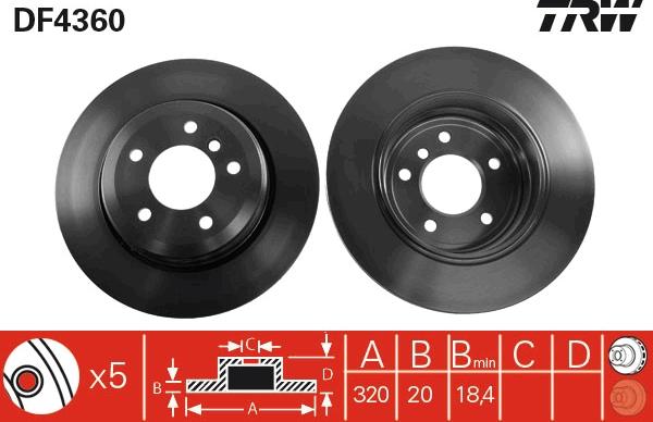 TRW DF4360 - Jarrulevy inparts.fi