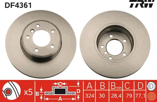 TRW DF4361 - Jarrulevy inparts.fi