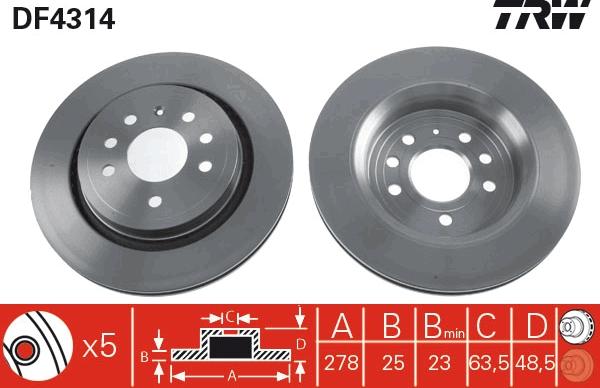 TRW DF4314 - Jarrulevy inparts.fi