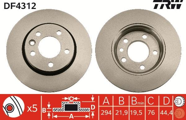 TRW DF4312 - Jarrulevy inparts.fi