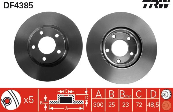 TRW DF4385 - Jarrulevy inparts.fi