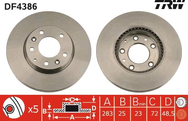 TRW DF4386 - Jarrulevy inparts.fi