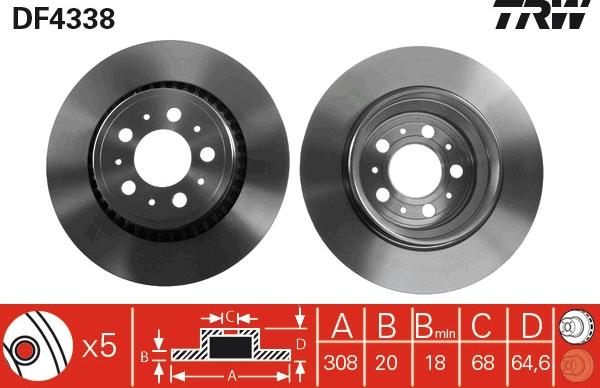 TRW DF4338 - Jarrulevy inparts.fi