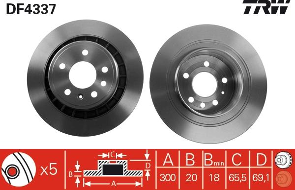 TRW DF4337 - Jarrulevy inparts.fi