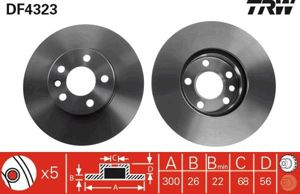 TRW DF4323 - Jarrulevy inparts.fi