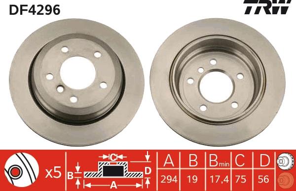 TRW DF4296 - Jarrulevy inparts.fi