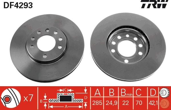 TRW DF4293 - Jarrulevy inparts.fi