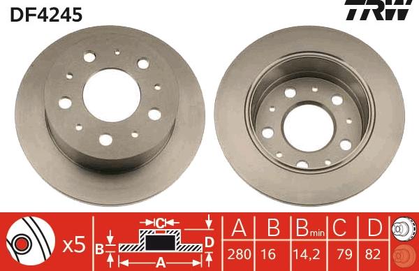 TRW DF4245 - Jarrulevy inparts.fi