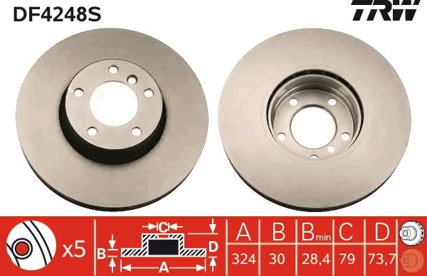 TRW DF4248S - Jarrulevy inparts.fi