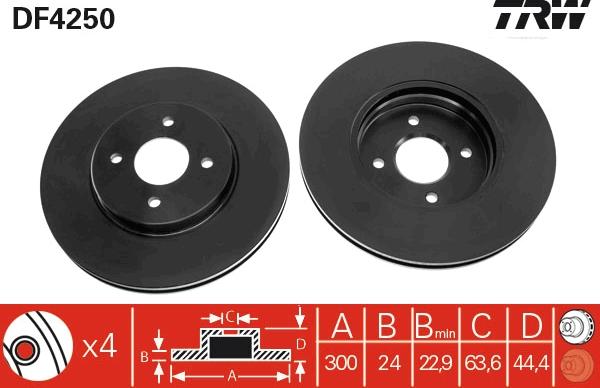 TRW DF4250 - Jarrulevy inparts.fi