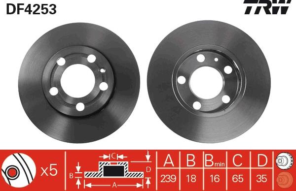 TRW DF4253 - Jarrulevy inparts.fi