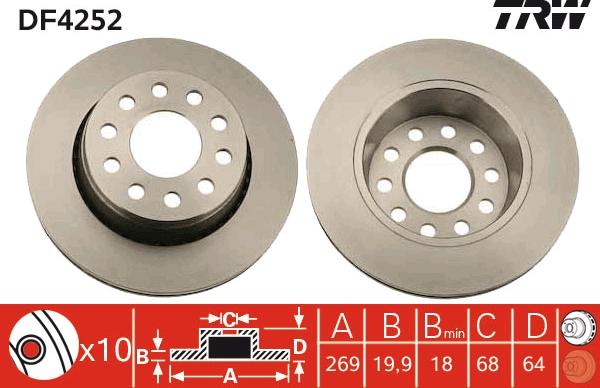 TRW DF4252 - Jarrulevy inparts.fi