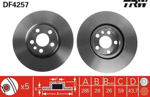 TRW DF4257 - Jarrulevy inparts.fi